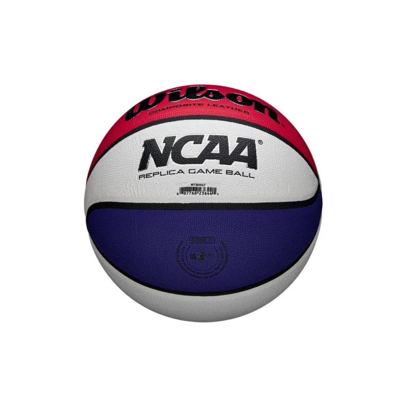 Wilson NCAA Synthetic Leather Basketball Blue White Red Patchwork Size 7 Training-3