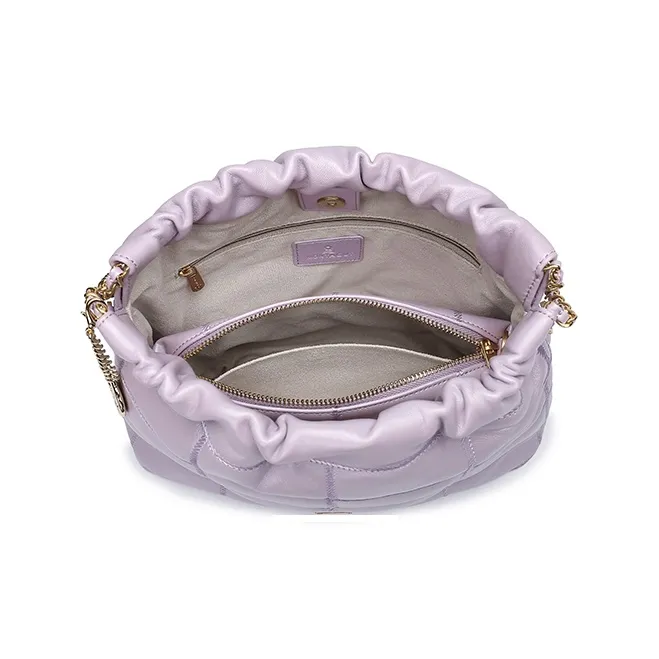 Montagut Sheepskin Shoulder Bag, Chain Bag, Underarm Hobo Bag Regular Women's Stone Gray/Acorn/Ice Coffee/Lilac-17