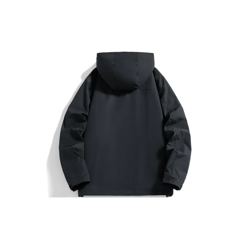 FONDLOOK Jackets Coats Unisex Phantom Black-1