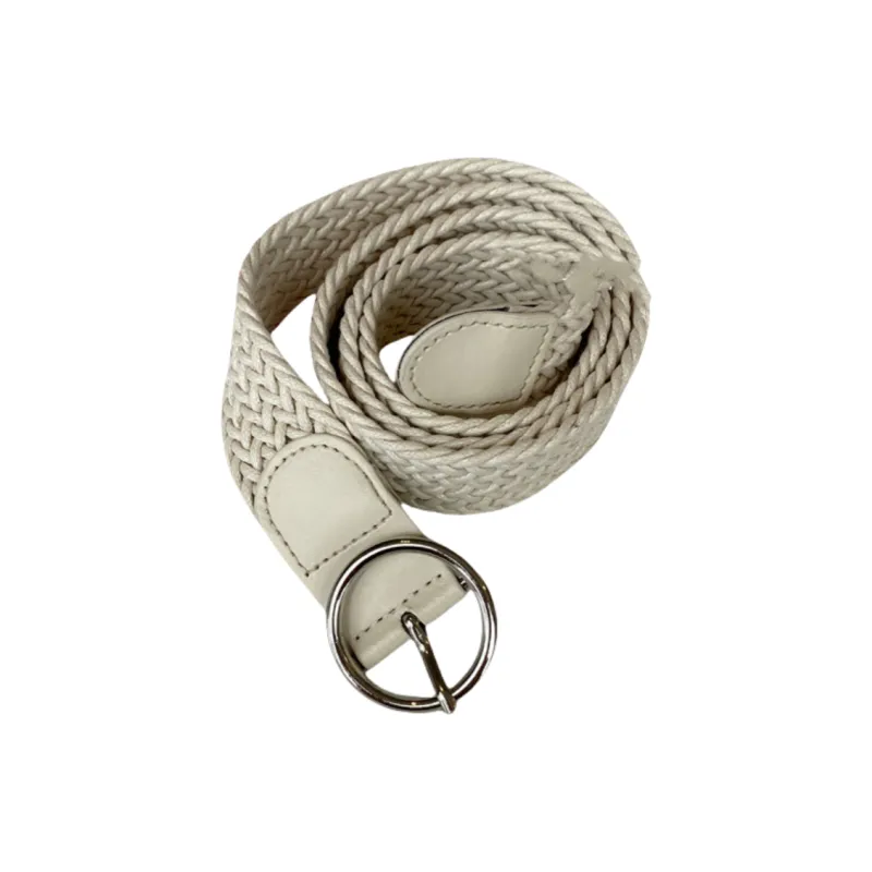 Emperor Penguin INS Resort Style Woven Round Buckle Vintage Ethnic Trench Coat Waistcoat Belt Unisex Width 3.2cm-2