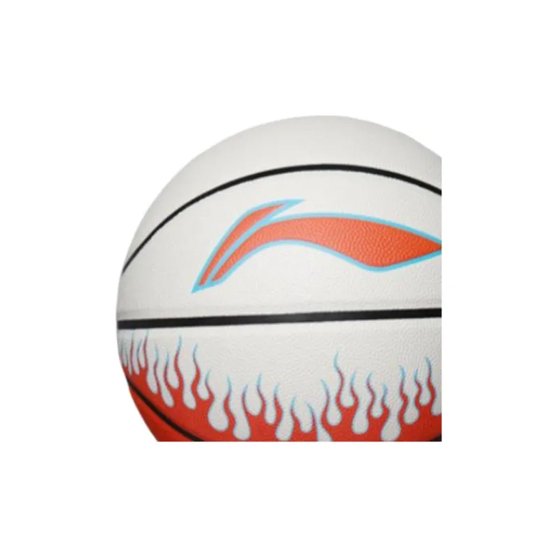 LiNing Moisture Absorbing Leather Basketball White Red Size 7 Ball Indoor, Outdoor, All-3