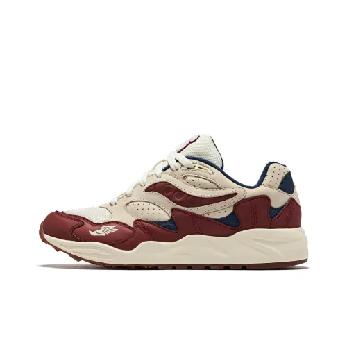 Saucony Casual Shoes Unisex Low-Top Beige/Burgundy