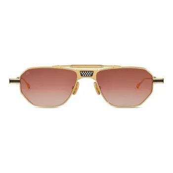 T Henri Titanium Alloy Aviator Sunglasses Unisex Gold/Black