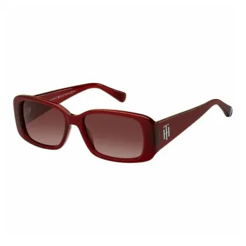 Tommy Hilfiger Plastic Rectangular Sunglasses Women's Red