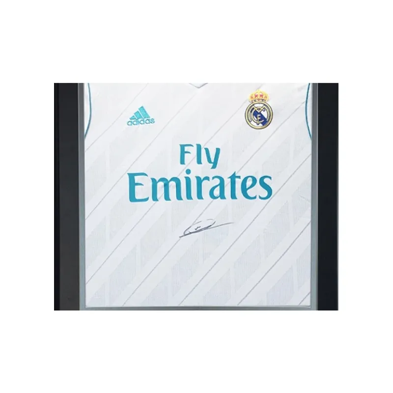 Three For 17-18 Real Madrid Coach Zidane Signed Soccer Apparel Jersey Included SA Certificate Triple Crown-3