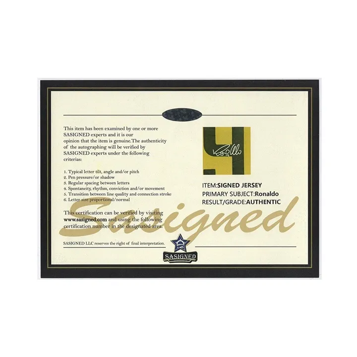 Three For 2002 World Cup Brazil Champions Ronaldo's Autographed Soccer Jersey Framed With Certificate-4