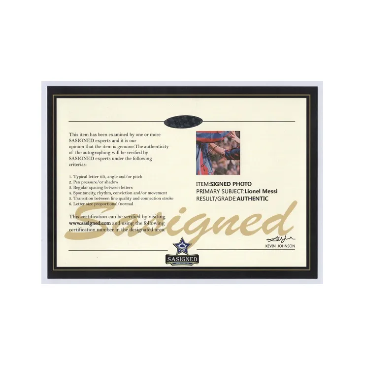 Three For Lionel Messi Messi Barça Barcelona Signed In Person Framed Photo With SA Certificate-5