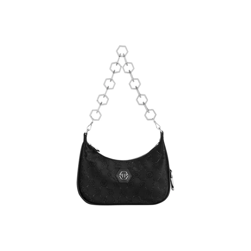 PHILIPP PLEIN Monogram pattern Satin Shoulder Bag-0