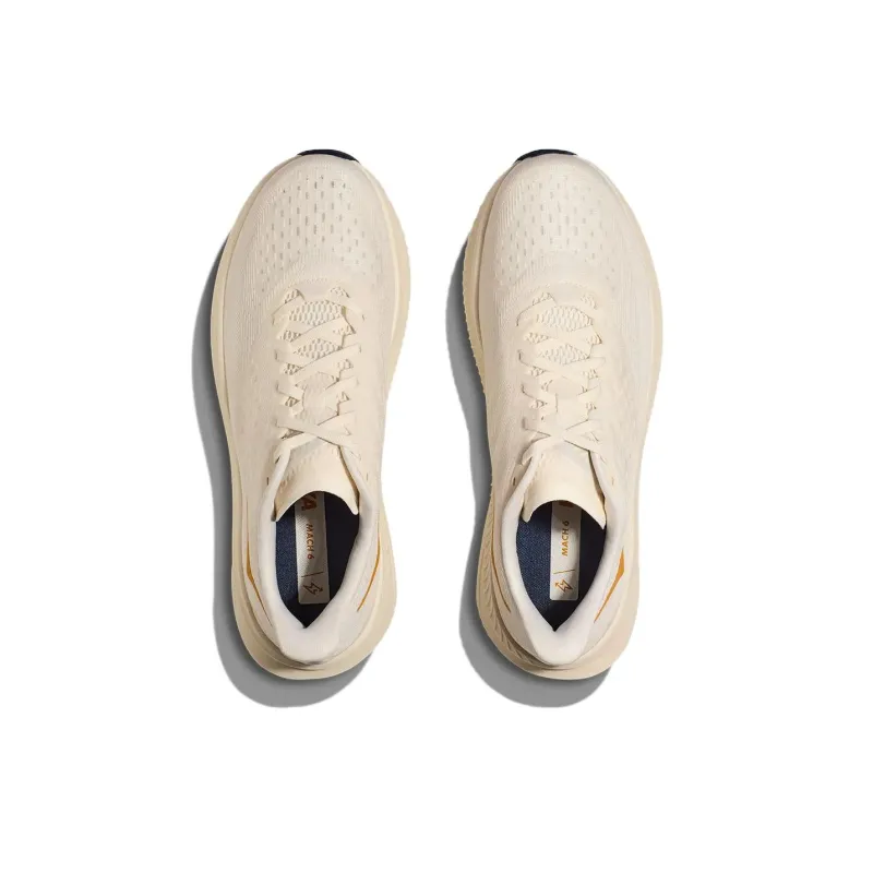 HOKA ONE ONE MACH 6 Anti Slip Wear Resistant Low Top Running Shoes Men's Beige-4