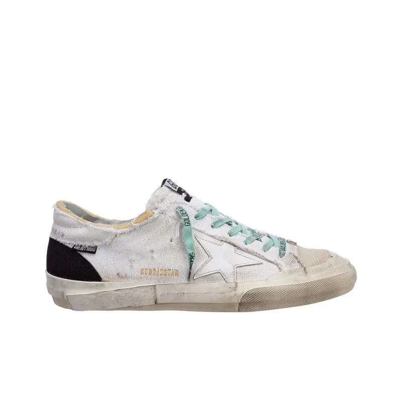 Golden Goose Super-Star Canvas White Black Ice Blue-1