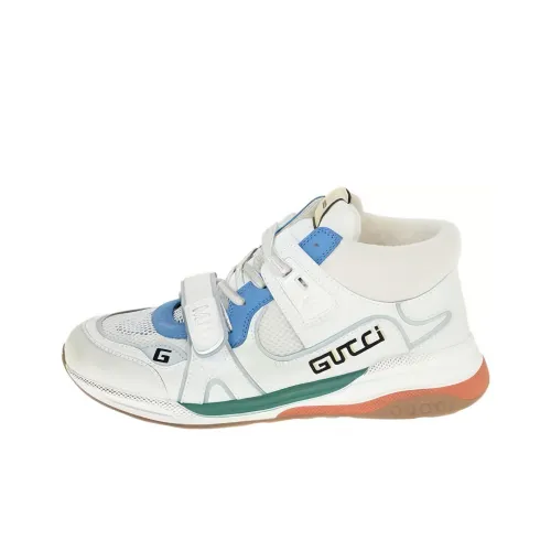 GUCCI Ultrapace Casual Shoes Men Mid-Top White/Blue/Green