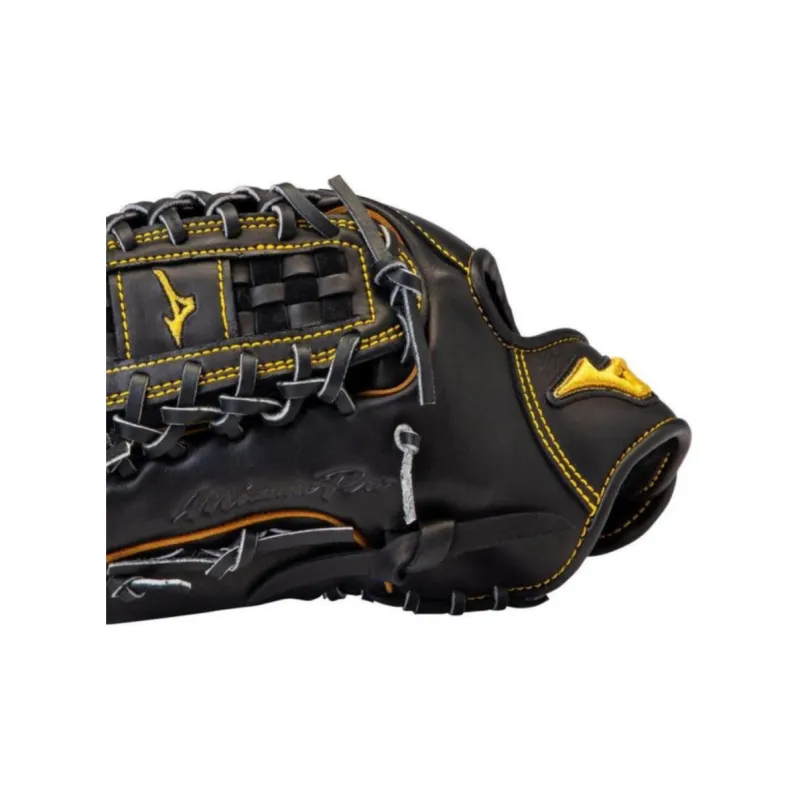 Mizuno Baseball Gloves Pitching Glove Cow Split Leather Unisex Yellow Black-3