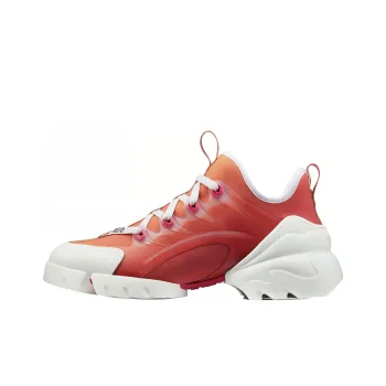 DIOR D Connect Low Top Athletic Shoes Women's Orange Red Gradient