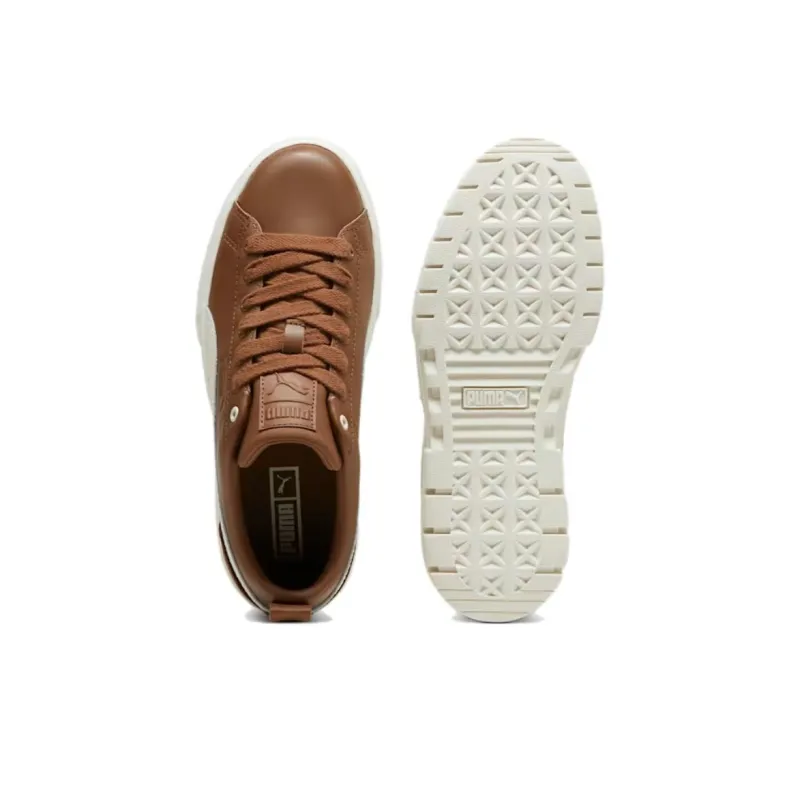 PUMA Mayze Abrasion Resistant Low Top Skateboard Shoes Women's Brown-3