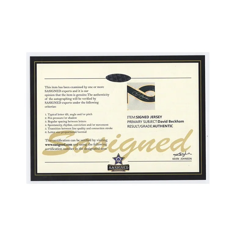 Three For 04-05 Real Madrid David Beckham Autographed Soccer Apparel Jersey Small Bae Includes SA Certificate-4