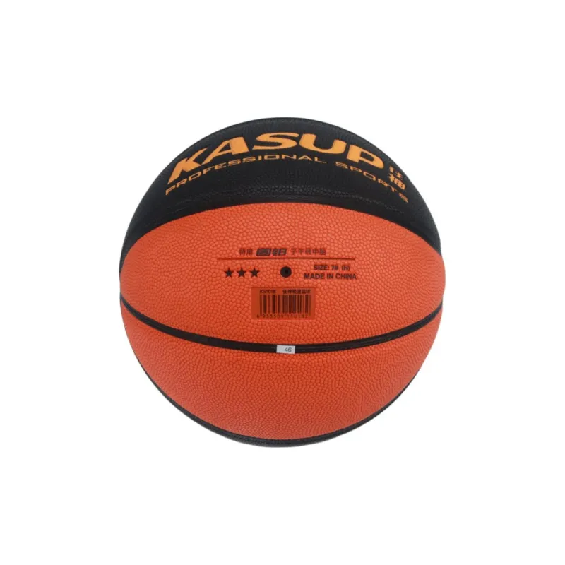 KASUP PU Basketball Black Orange Size 7 Training Unisex-4
