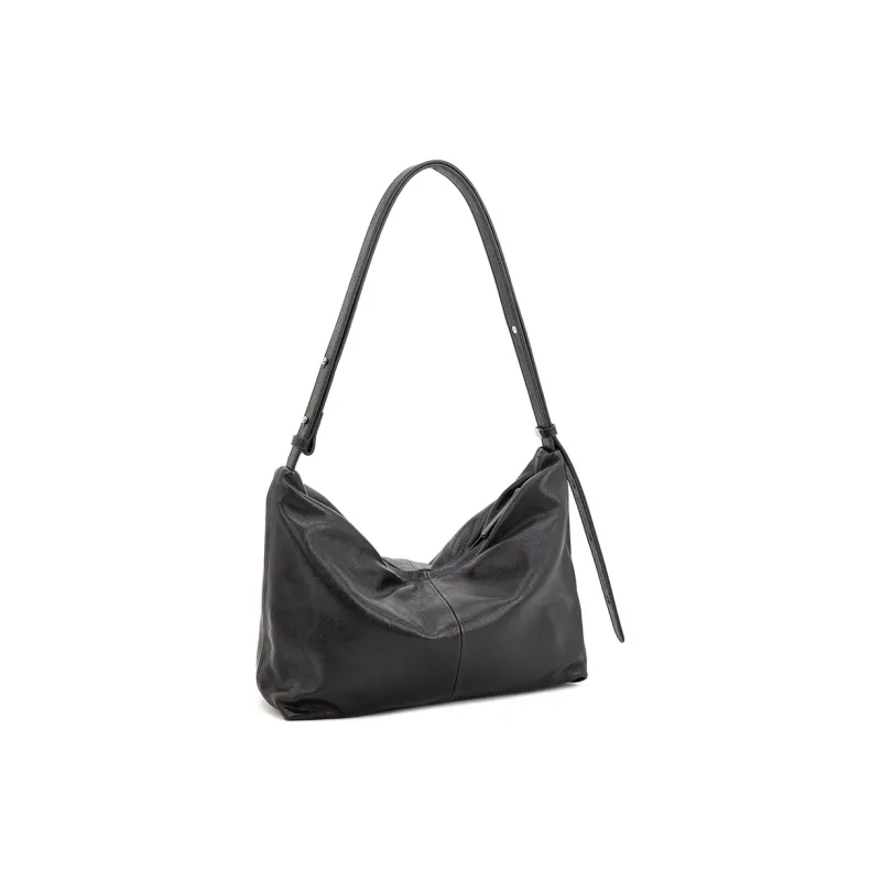 VENOF Sheepskin Dumpling Bag Shoulder Bag Small Size Women's Light Tea Brown/Deep Black/Advanced Red-6