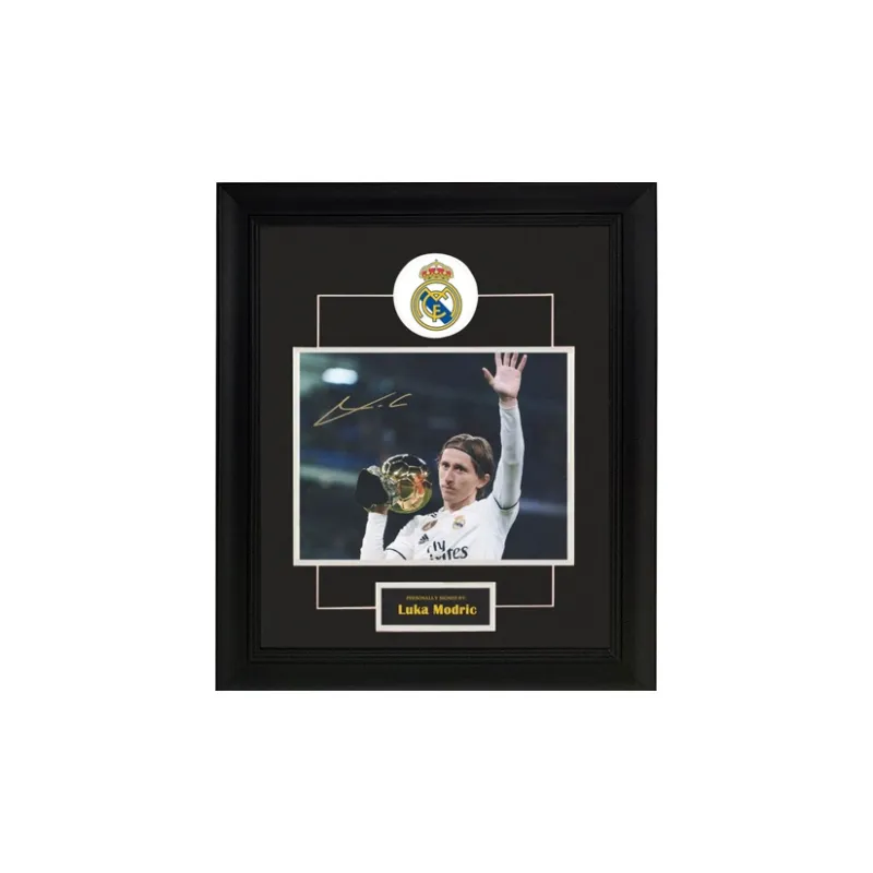 Three For Real Madrid Team Luka Modrić Signed Photo With SA Certificate Framed And Mounted-1