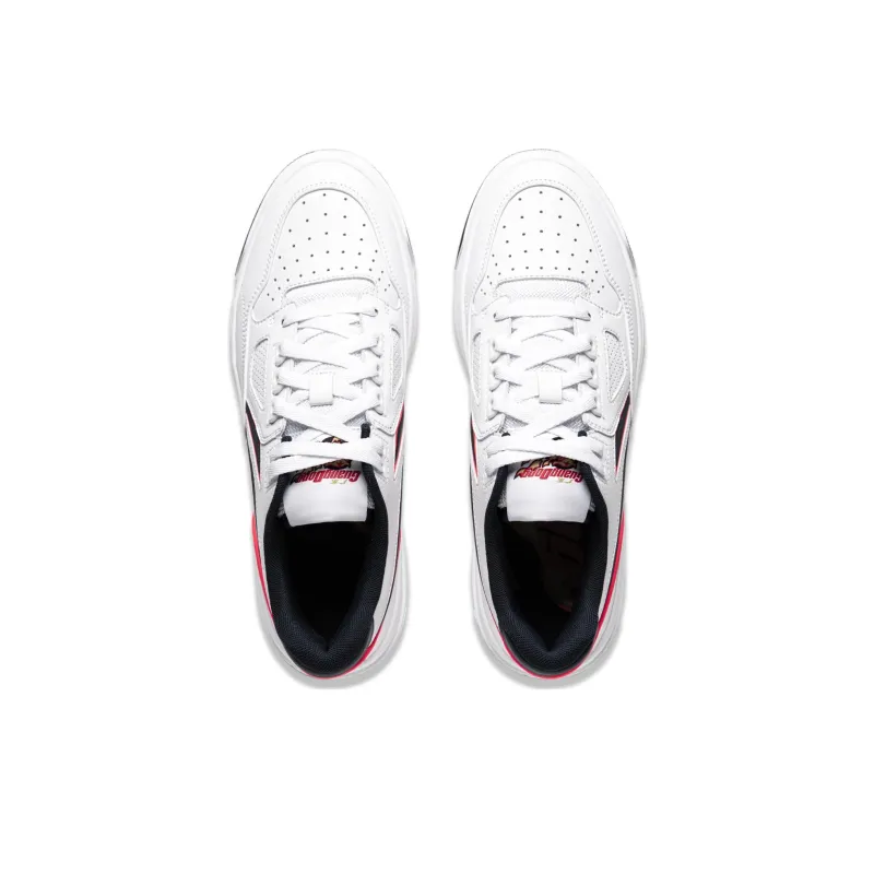 LiNing Rookie Non slip Lightweight Low Top Skateboard Shoes Unisex Standard White Guangdong Blue-3