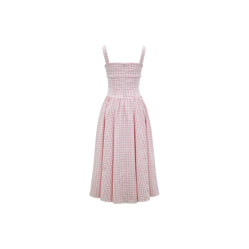HOUSE OF CB Vivien Slip Dress Women's Strawberry/Cream Strawberry-1