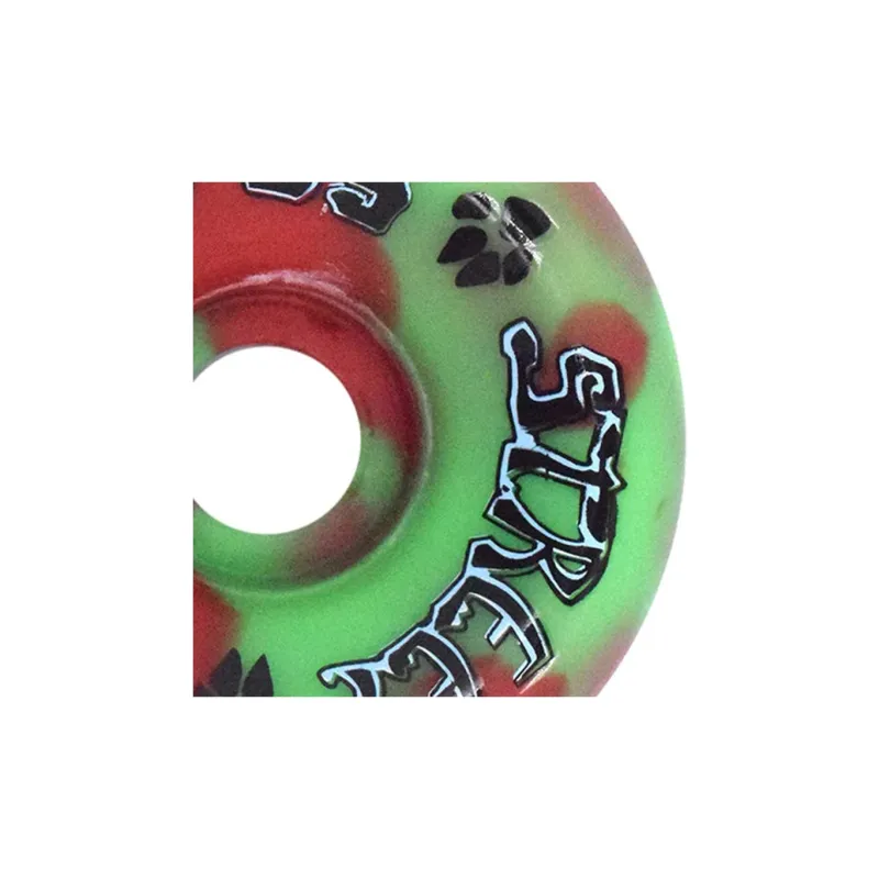 DOGTOWN Skateboard Wheels Land Surfboards 57mm X 95a-Red/Green Swirl-2
