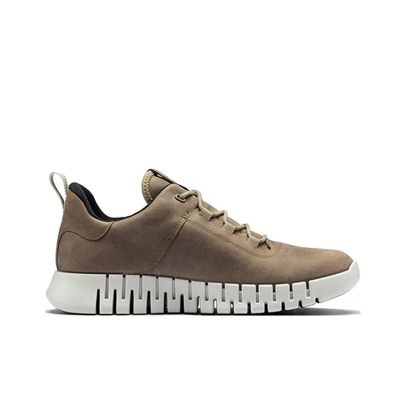 Ecco Abrasion Resistant Breathable Low Top Casual Shoes Men's Light Brown-1