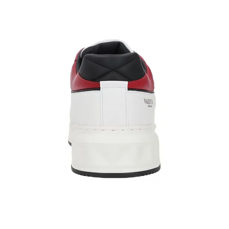 Valentino GARAVANI Low Top Stylish Skateboarding Shoes Men's White Red-3