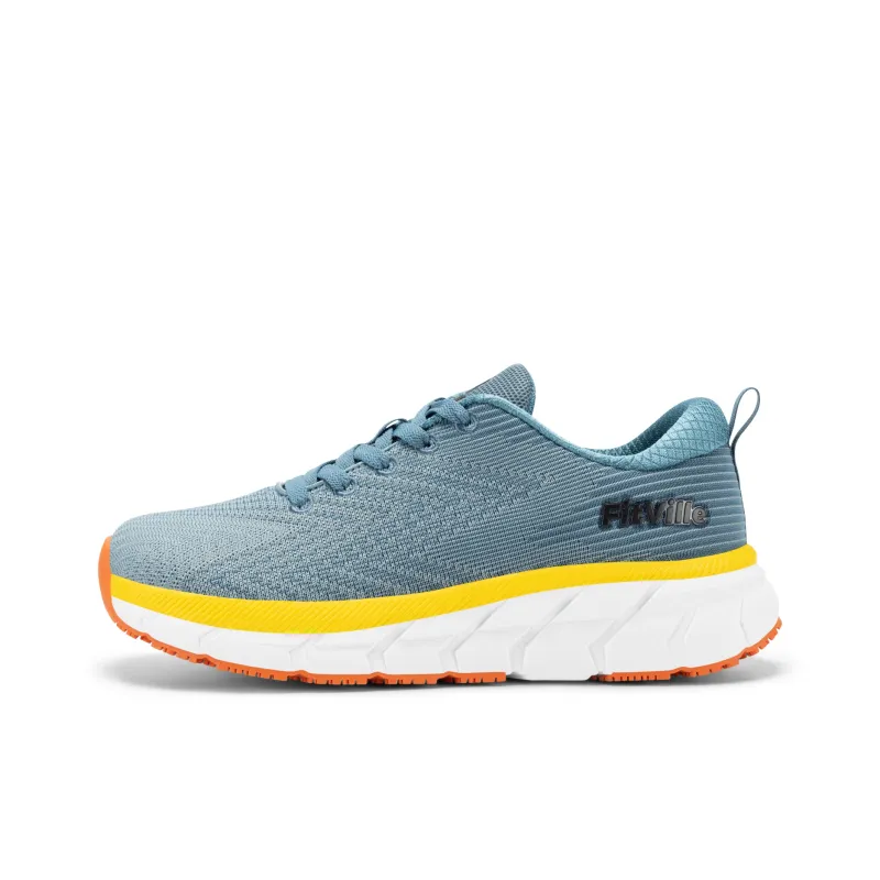 Fitville Running Shoes Men Low Top Black Gray/Slate Blue-6