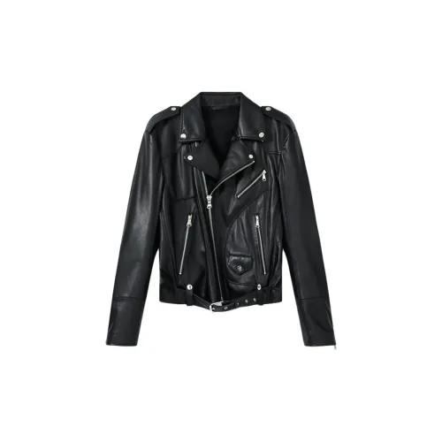 Unica Homme Leather Jackets Men Hardcore Cool Black