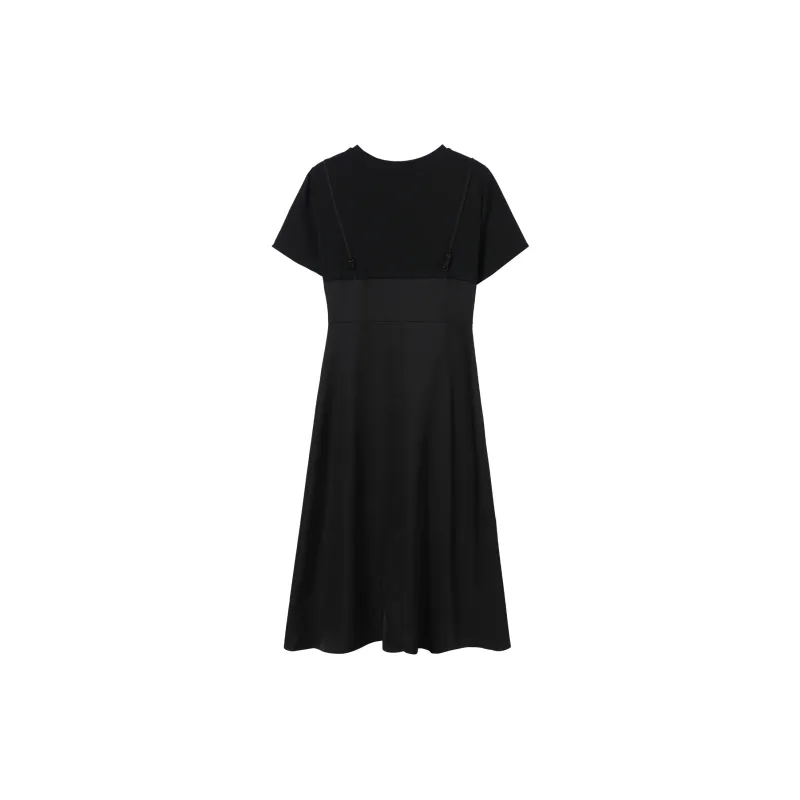 BASIC HOUSE Short-Sleeved Dresses Women's Black-1
