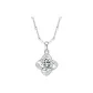 999 Fine Silver-Four-Leaf Clover Necklace[Moissanite Version]