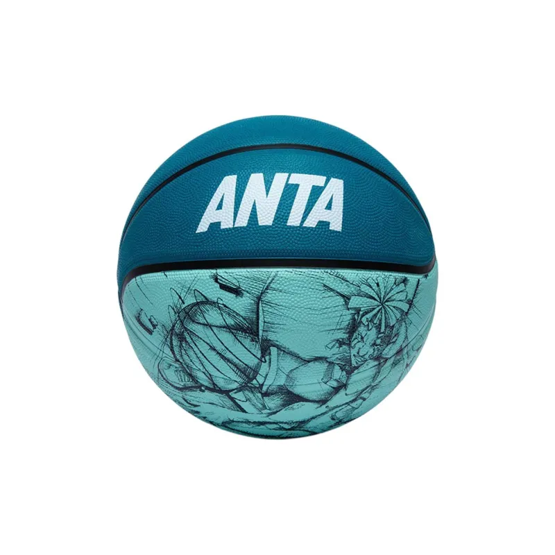 Anta Rubber Basketball Blue Green Size 7 Ball Training-1