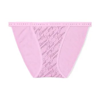 Victoria's Secret Stretch Cotton String Bikini Panty / V S L S Underpants Women's 1 Pack Pink