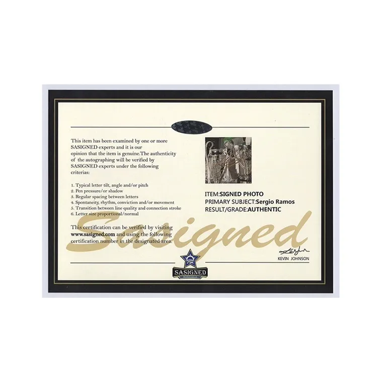 Three For 16-17 Real Madrid Team Ramos Signed Photo Piece Included SA Certificate Champions Trophy-3