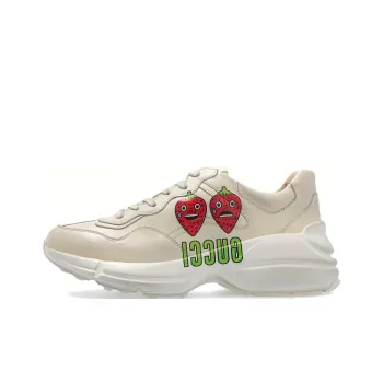GUCCI Rhyton Strawberry Print Sneakers