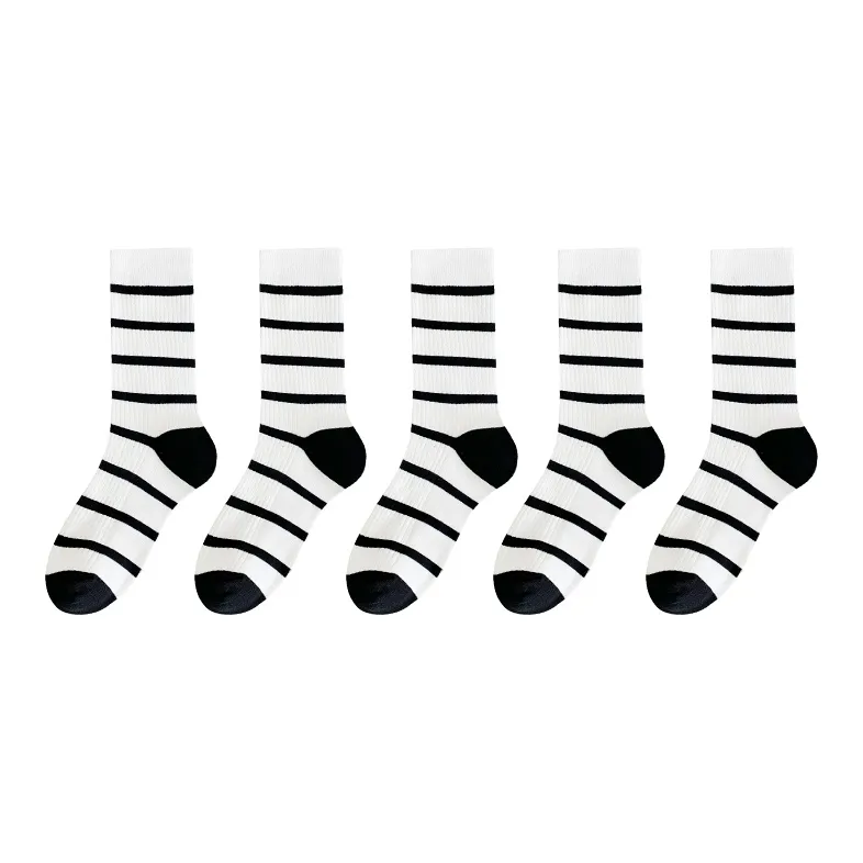 MIIOW Mid Calf Socks Women's 5 Pack-4