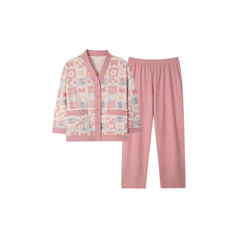 MIIOW Trend Party Series Pajama Set Women's Pink-0