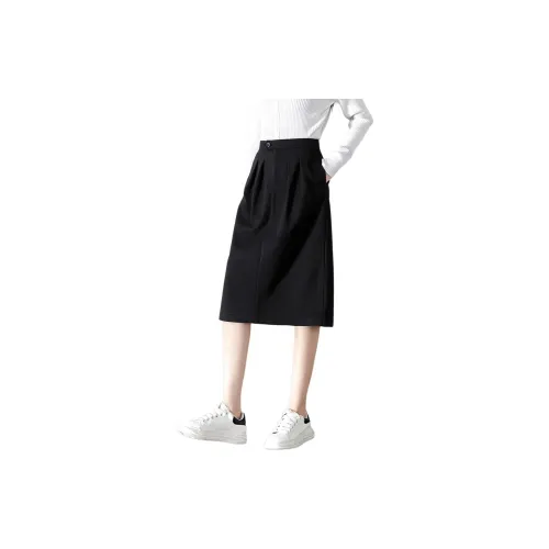 Mo Han Yi Mei Casual Long Skirts Women's Black