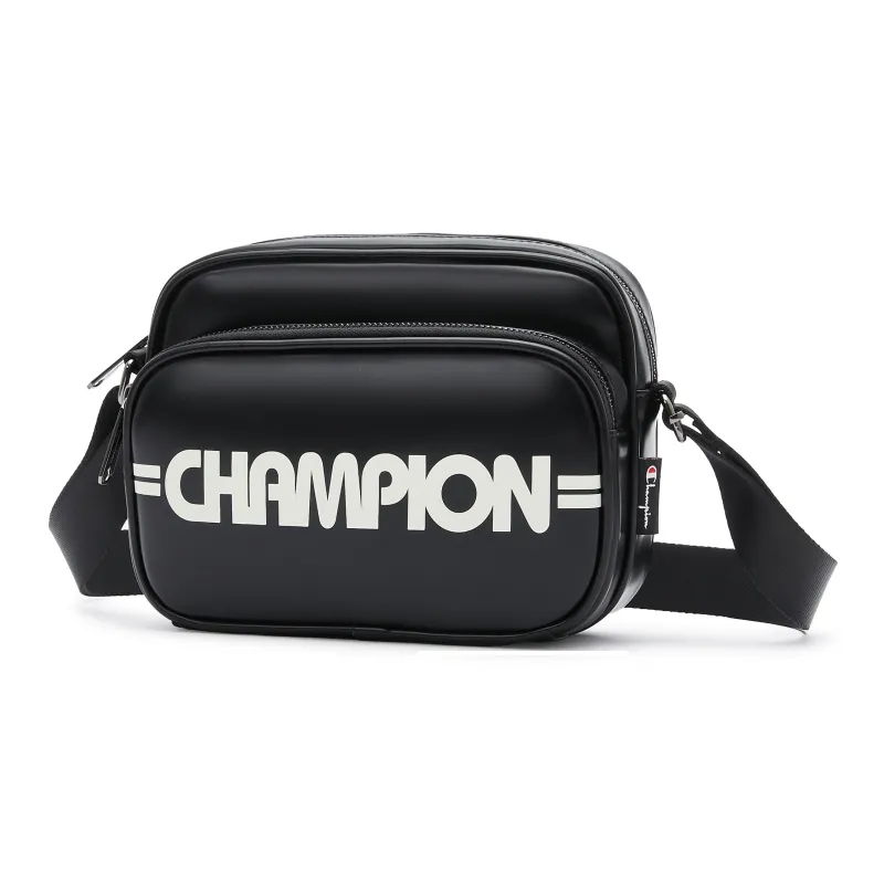 Champion Fabric Shoulder Bag Unisex Gray Black/Black-6