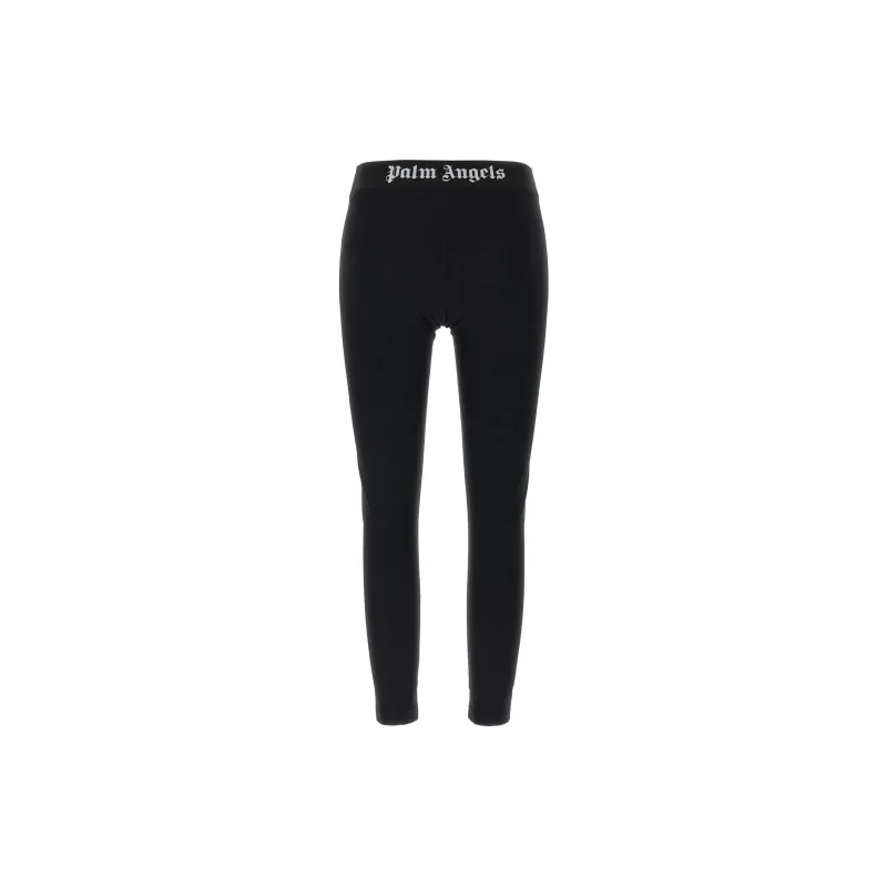 PALM ANGELS Logo Waistband Stretched Leggings-1