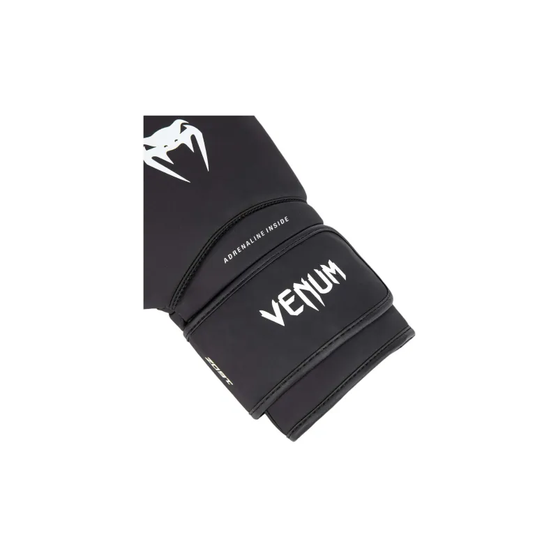 VENUM Boxing Gloves Leather Unisex Black White-4