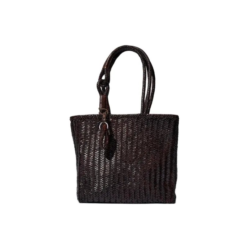 Lemaire Buffalo Leather Tote Bag Shopping Bag Shoulder Bag Handbag Medium Size Women's Brown-0