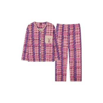 MIIOW Trend Party Series Pajama Set Women's Houndstooth