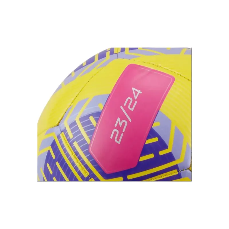 Nike Size 1 Ball Soccer Rubber Machine Stitched Soccer Ball Unisex Yellow Purple Magenta-4