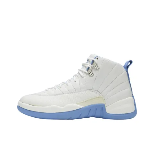 Air Jordan 12 Vintage Basketball Shoes Men High-Top White