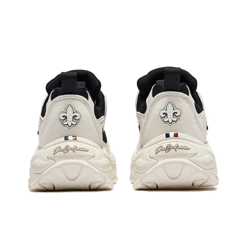 Palladium Wear Resistant Height Increasing Coverage Low Top Chunky Sneakers Unisex Black White-3
