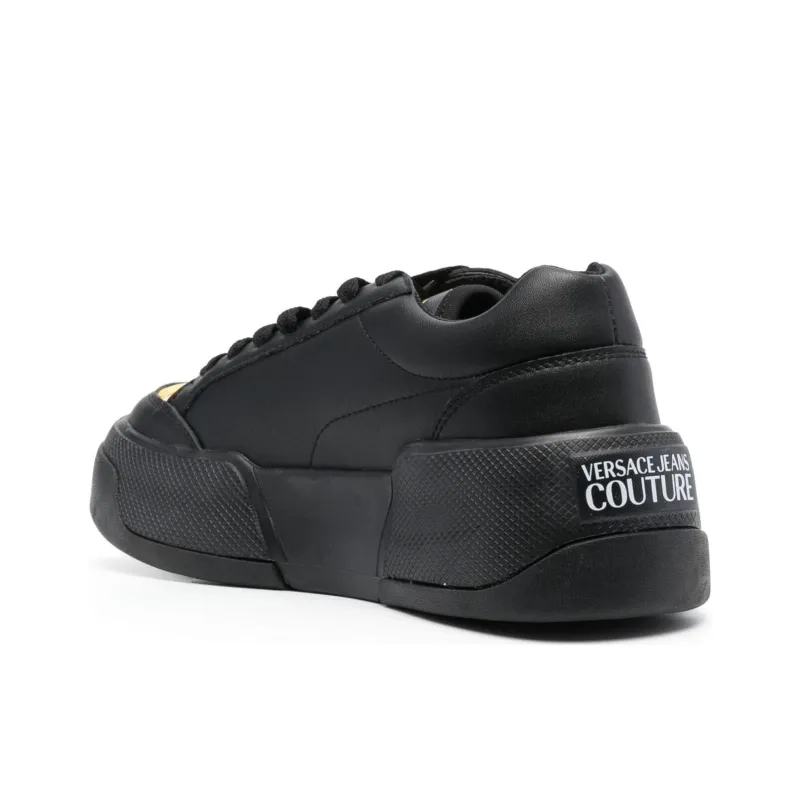 VERSACE JEANS COUTURE Low Top Skateboard Shoes Women's Black-3