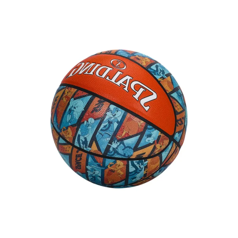 SPALDING PU Basketball Blue Orange Size 7 Training Unisex-1