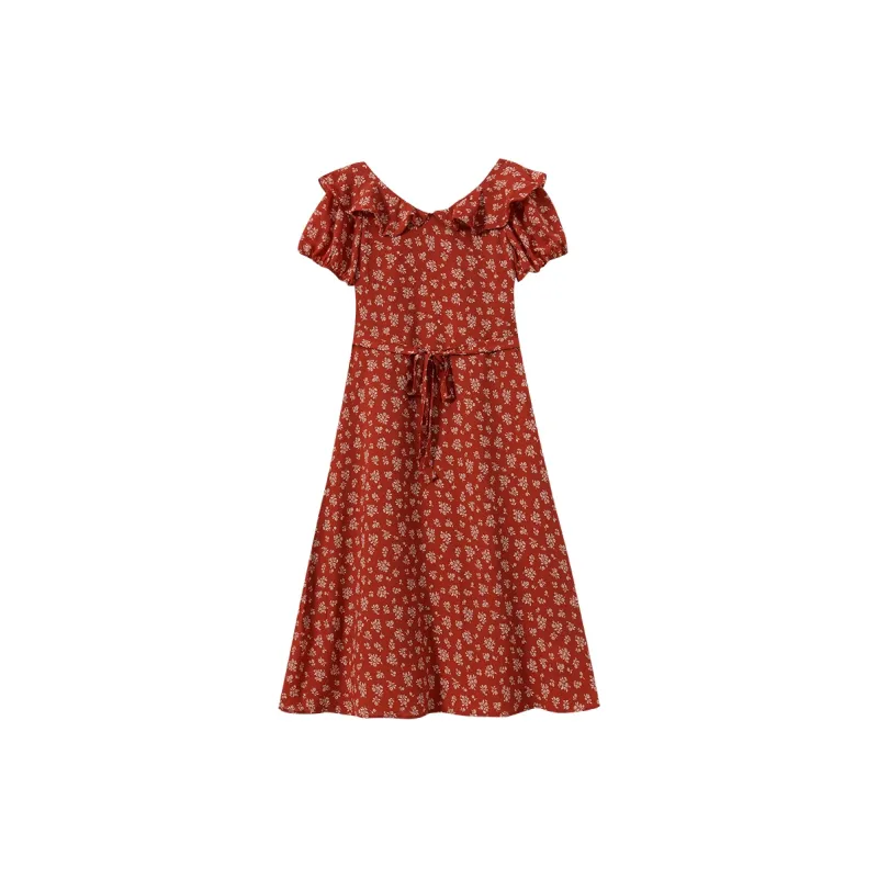 WESTLINK Short Sleeved Dress Women's Red-1