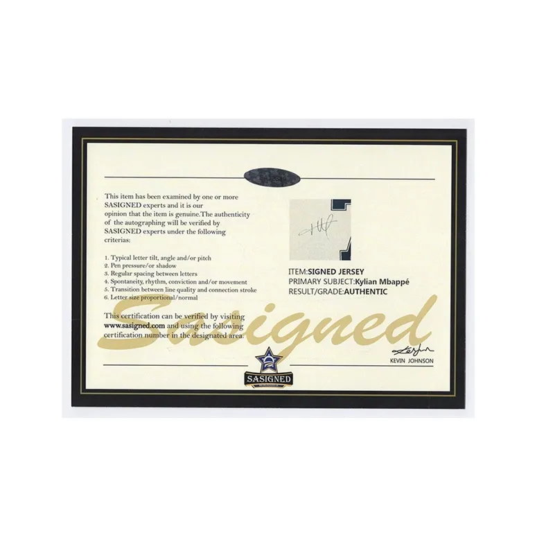 Three For Mbappé Signed Jersey Paris Saint-Germain Size 7 Framed With Certificate Collection-3